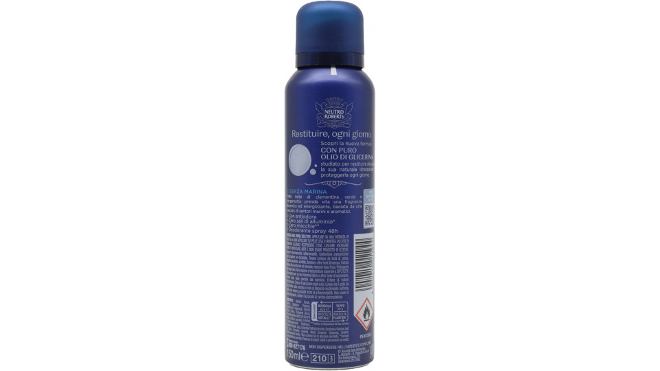 Neutro Roberts uomo fresco essenza marina Deo Spray 150 ml.