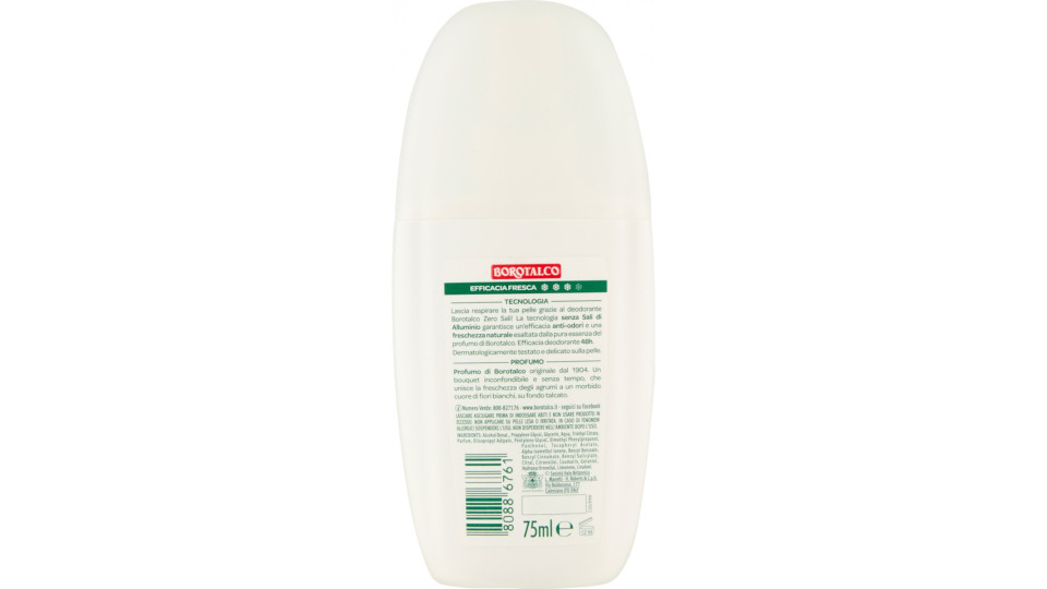 Borotalco Zero Sali Profumo di Borotalco Deo Vapo 75 ml