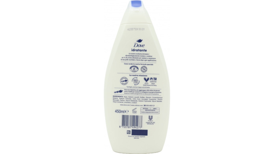 Dove idratante Bagnodoccia pelle morbida & liscia 450 ml
