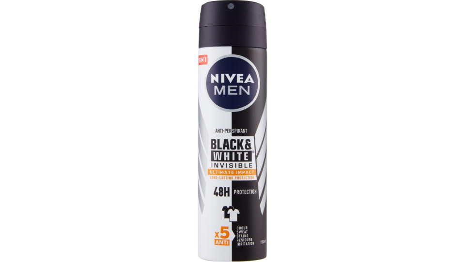 Nivea Men Anti-Perspirant Black&White Invisible Ultimate...