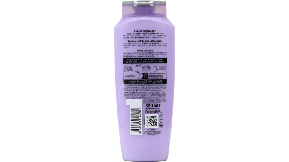 Elvive shampo hydra hyaluronic ml.300