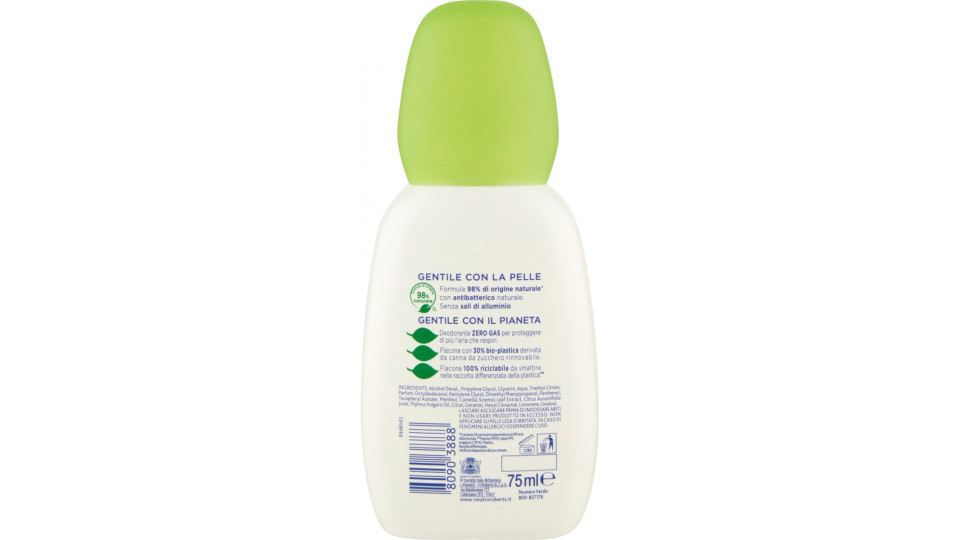 Neutro Roberts Ecodeo Spray Tè Verde e Lime 75 ml