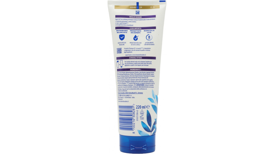 Head&shoulders balsamo ripara ml.220