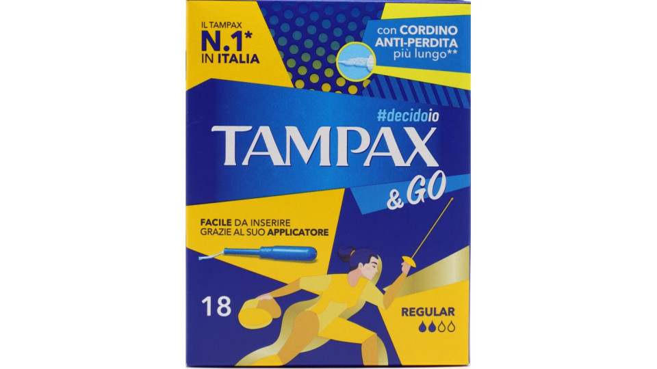 Tampax &Go Regular assorbenti pz.18