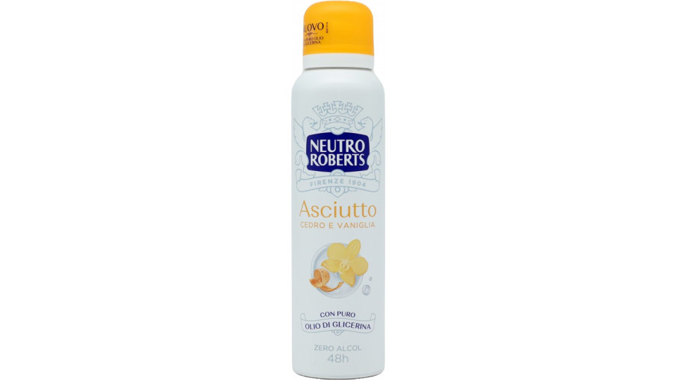 Neutro Roberts asciutto zero% alcol legno cedro e vaniglia Deo...