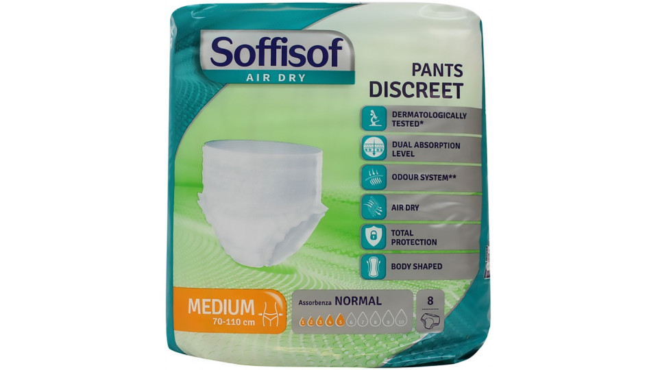 Soffisof pants dicreet tg m as.normal x8