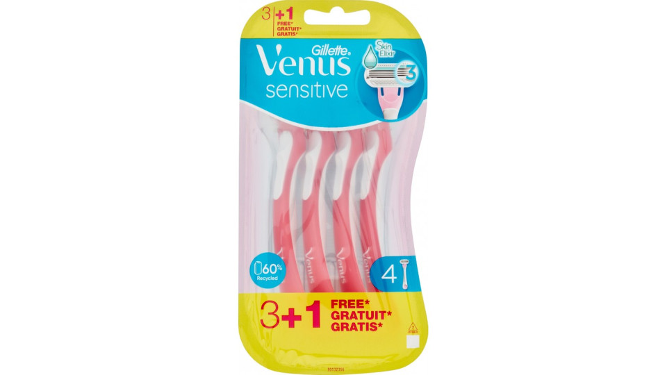 Gillette Rasoio da Donna Usa e Getta Venus Sensitive - 3 Rasoi...