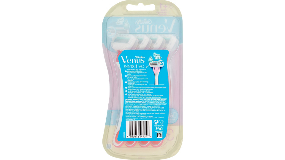 Gillette Rasoio da Donna Usa e Getta Venus Sensitive - 3 Rasoi...