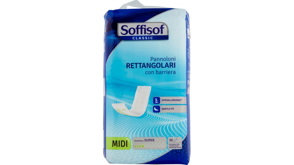 Soffisof Classic Pannoloni Rettangolari con barriera Midi 30 pz