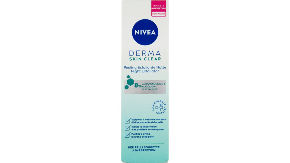 Nivea Derma Skin Clear Peeling Esfoliante Notte 40 ml