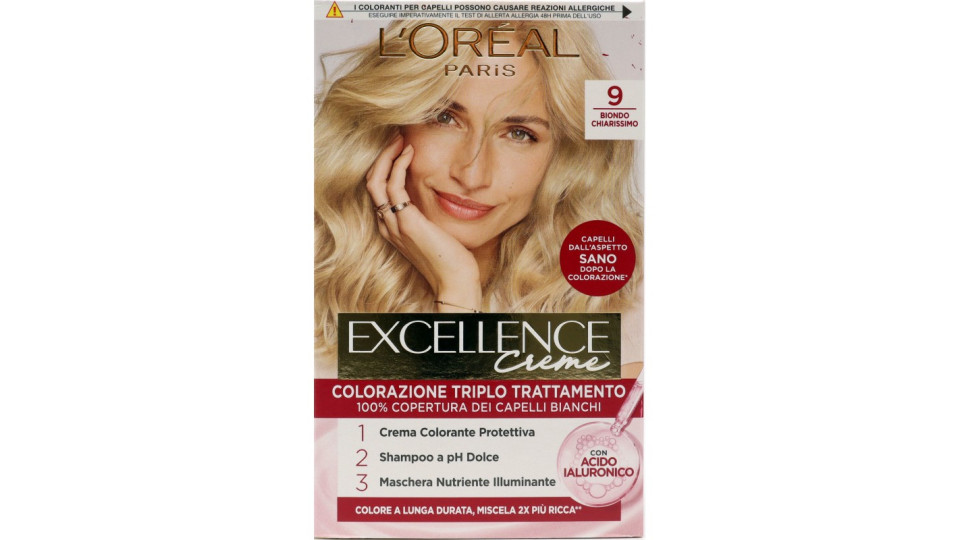 L'Oréal Paris Excellence crema colorante 9 biondo...