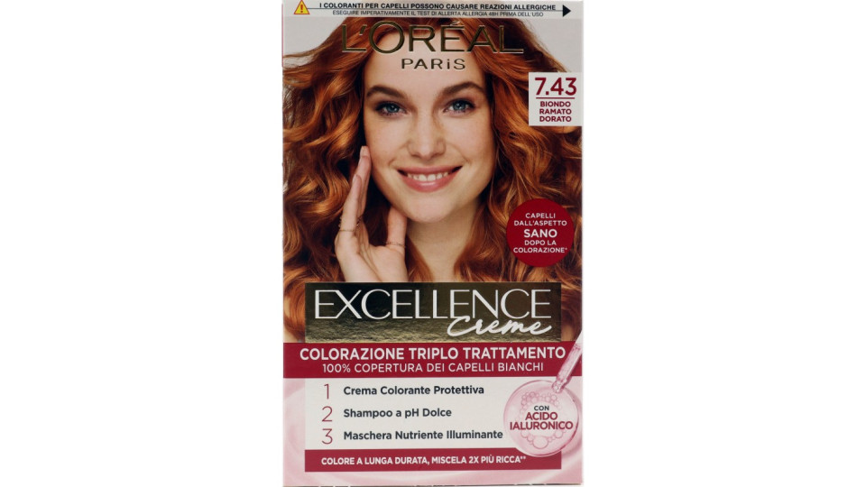 L'Oreal excellence n.7,43 biondo rame dorato