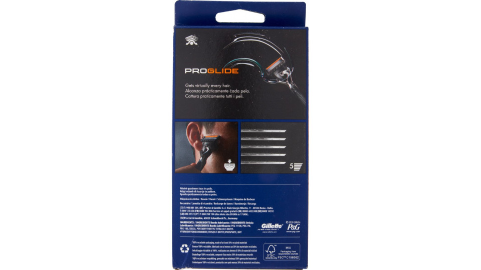 Gillette Rasoio da Uomo ProGlide Sensitive Manico Flexball +...