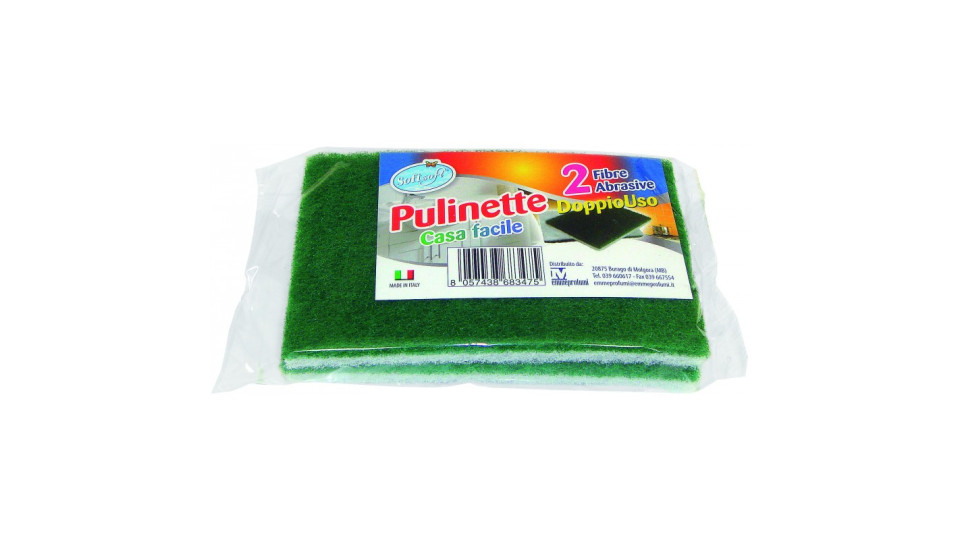 Soft soft pulinet 2 fibre abrasive doppio uso