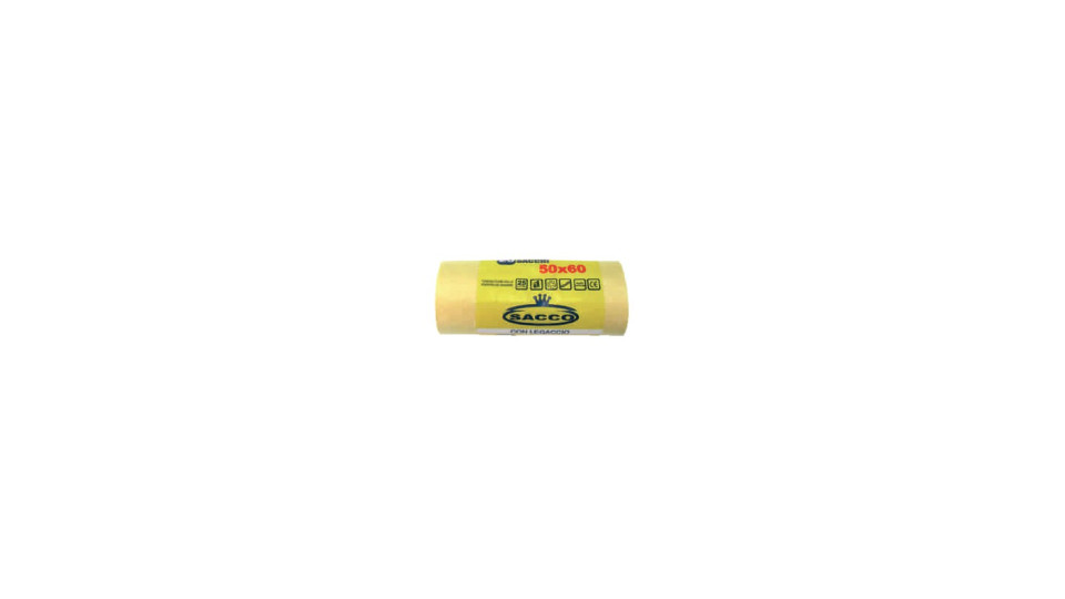 Bz sacco immondizia hd giallo - lt. 25 cm.50x60