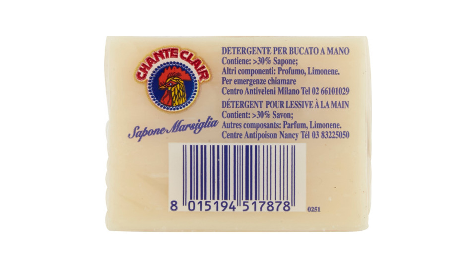 Chanteclair Sapone Marsiglia Cubo 250 gr.