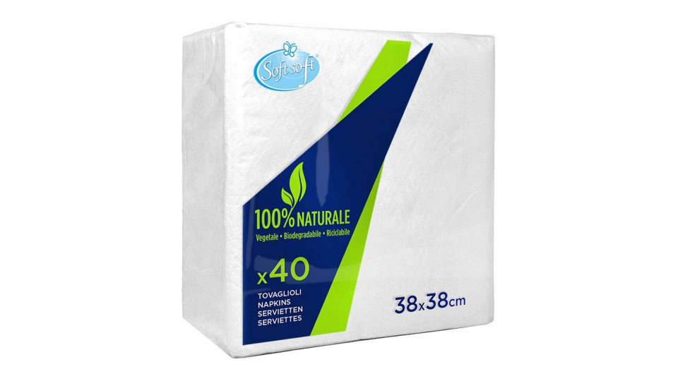 Soft Soft tovaglioli bianco 38x38cm pz.40