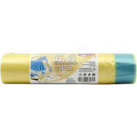 Magia sacco immondizia giallo con maniglie cm.55x65 pz.15 LT.45