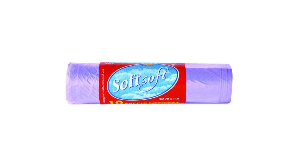 soft soft sacchetti pattumiera viola cm.110x70 10pz
