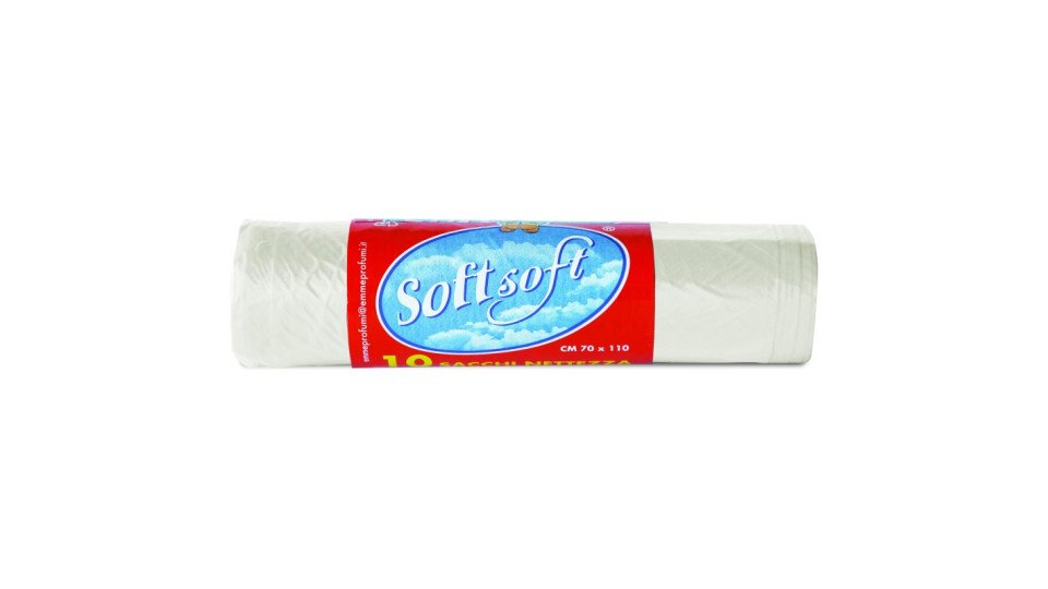 Ssoft Soft sacchetti pattumiera trasparenti cm.110x70 10pz