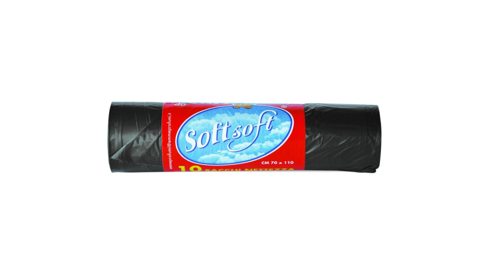 Soft Soft sacchetto pattumiera nero cm.110x70 10 pz