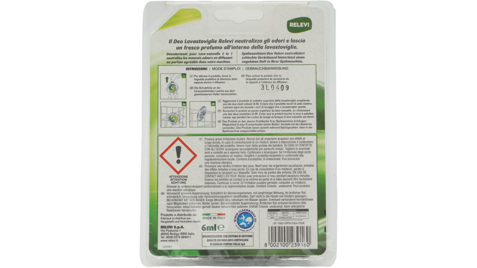 Relevi Deo lavastoviglie Limone 6 ml