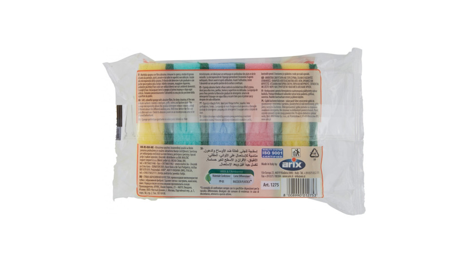 Arix spugna abrasiva colorata x5