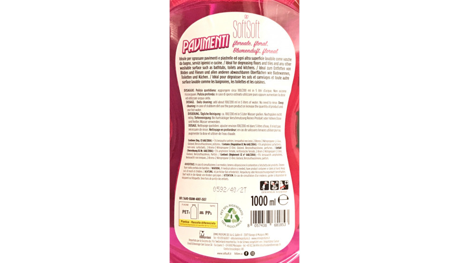 Soft Soft detersivo pavimenti floreale lt.1
