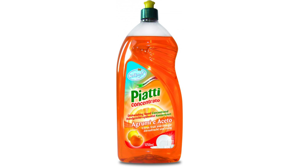 Soft Soft detersivo per piatti aceto e agrumi lt.1,25-4%