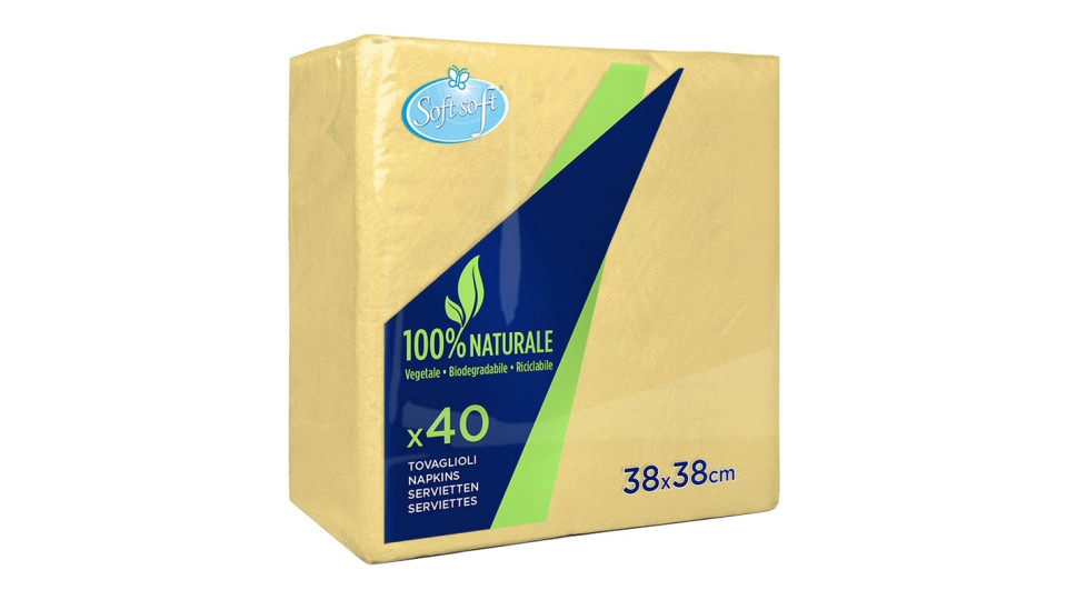 Soft soft tovaglioli giallo pallido cm.38x38 pz.40