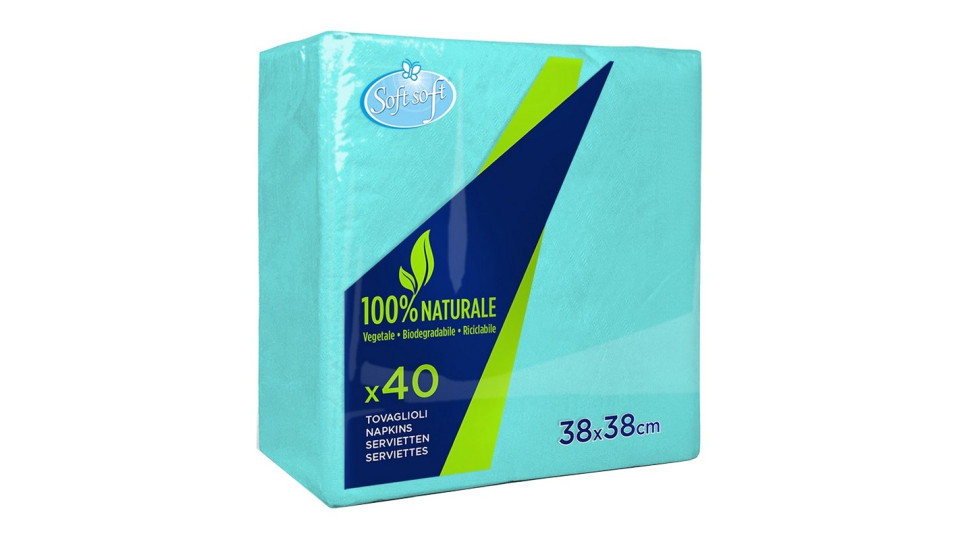 Soft Soft tovaglioli colore acqua 38x38cm pz.40