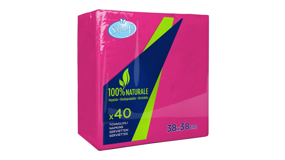 Soft Soft tovaglioli fucsia 38x38cm pz.40