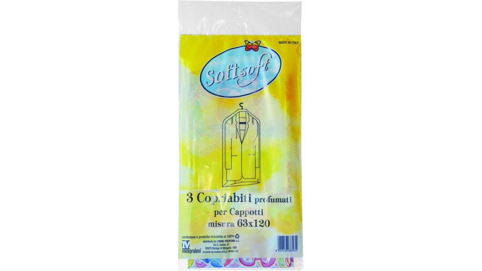 Soft soft sacco per cappotti cm.63x120 3pz
