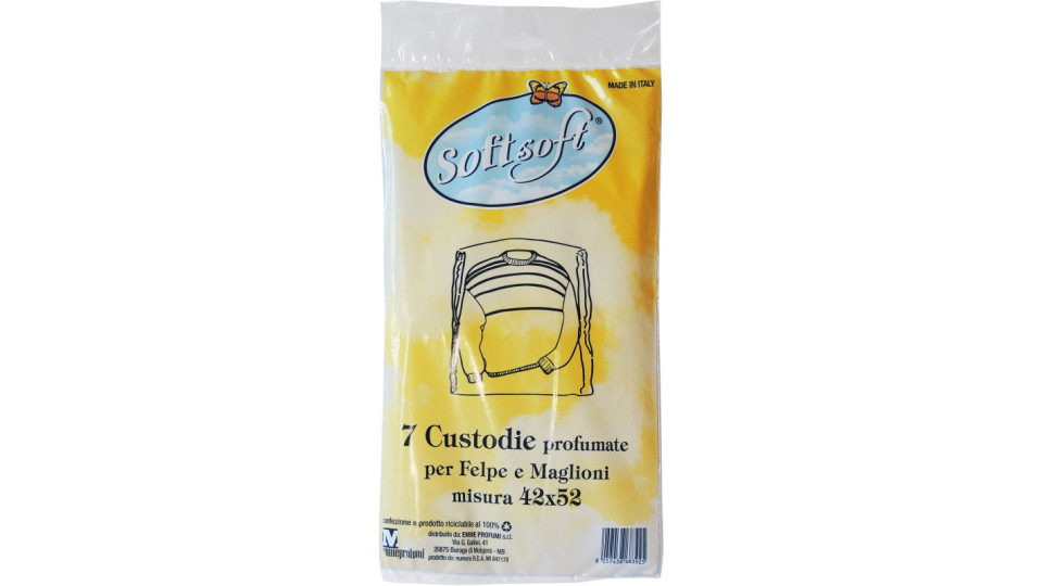 Soft Soft custodie profumate per felpe e maglioni cm.42x52 7 pz