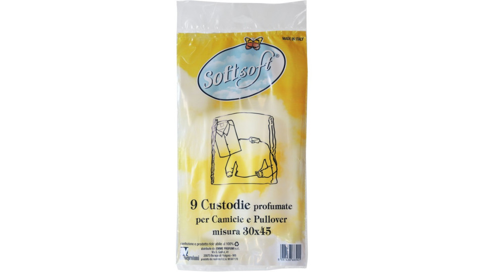 Soft Soft custodie profumate per camice e pullover cm.30x45 9 pz