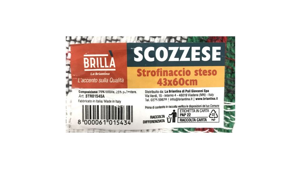 Brilla strofinacci scozzesi 43x60cm