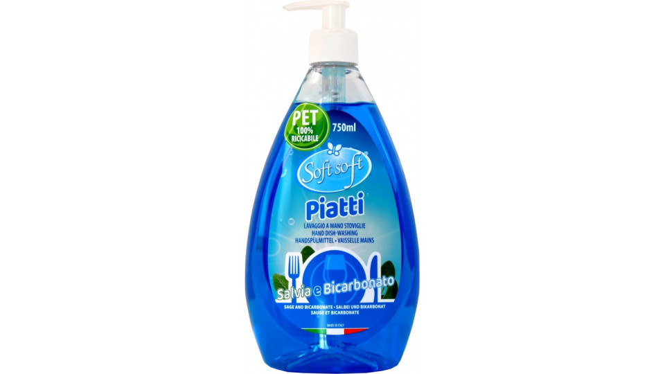 Soft Soft piatti salvia e bicarbonato con dispenser ml.750
