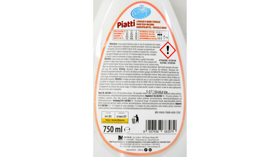 Soft Soft piatti latte di mandorla con dispenser ml.750