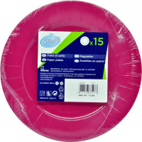 Soft Soft piatti dessert ricamati fucsia cm.18 pz.15