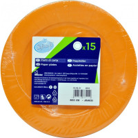 Soft Soft piatti dessert riciclabili colore arancio pz.15