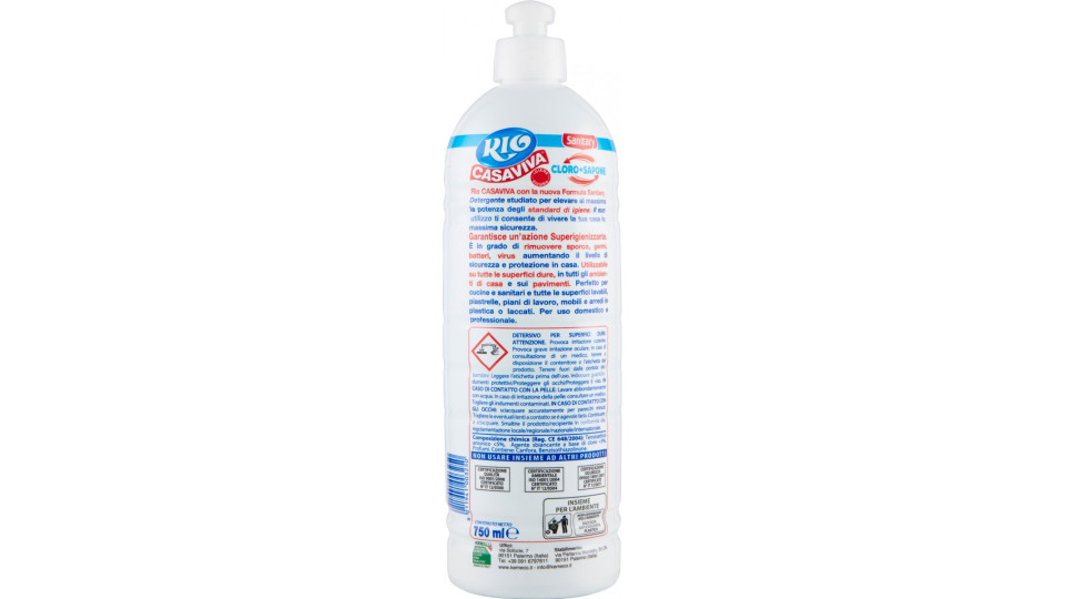 Rio Casaviva detergente Cloro + Sapone 750 ml.