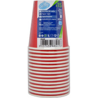 soft soft bicchieri di carta riciclabili core rosso cl.20 pz.15