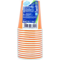 Soft soft bicchieri di carta riciclabile colore arancio cl.20...