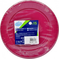 Soft Soft piatti piani riciclabili colore fucsia pz.15