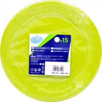 Soft Soft piatti piani riciclabili colore verde anice pz.15