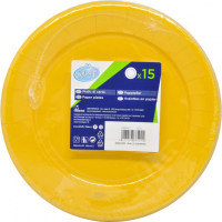 Soft Soft piatti piani riciclabili colore giallo canarino pz.15