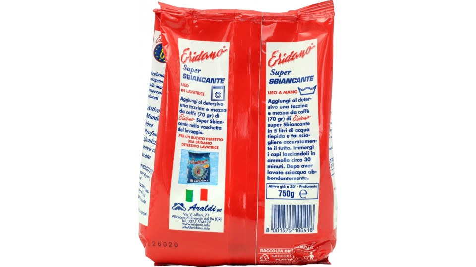 Eridano sbiancante sacchetto gr.750