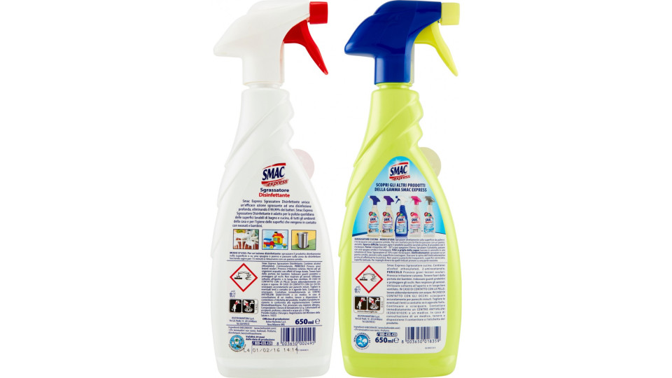 Smac sgrassatore cuinca-disinfettante ml.650 assortiti