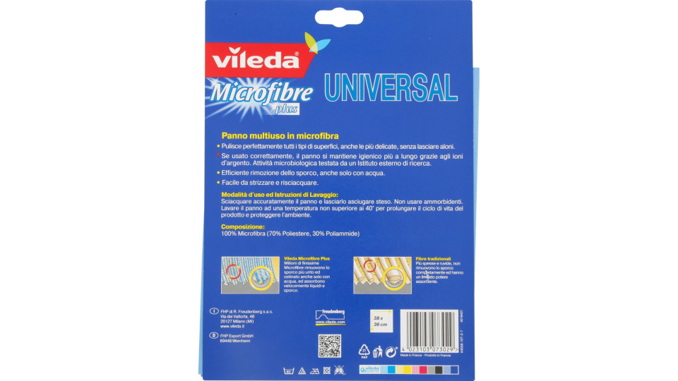 Vileda Microfibre plus universal panno cm.38 x 36
