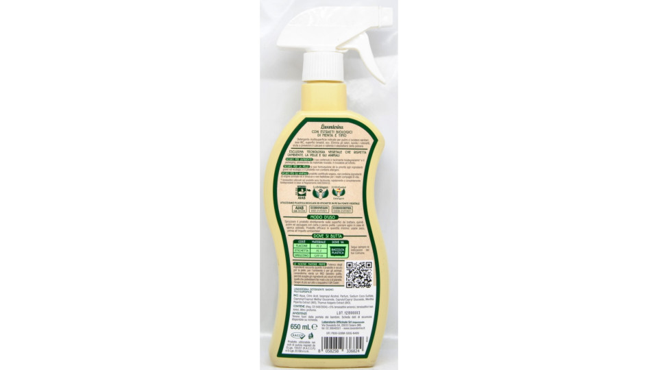 Lavanderina detergente bagno mentolato bio ml.650